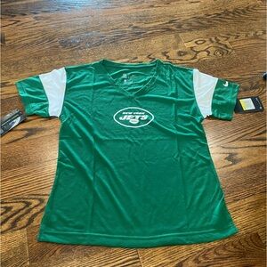 NIKE Women’s New York JETS dri-fit Vneck tee